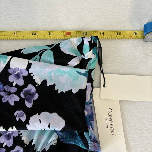 NEW Calvin Klein Womens Floral Print High Waisted Swimsuit Bottom Medium - Picture 4 of 5